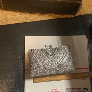 Elegant Silver Clutch Bag